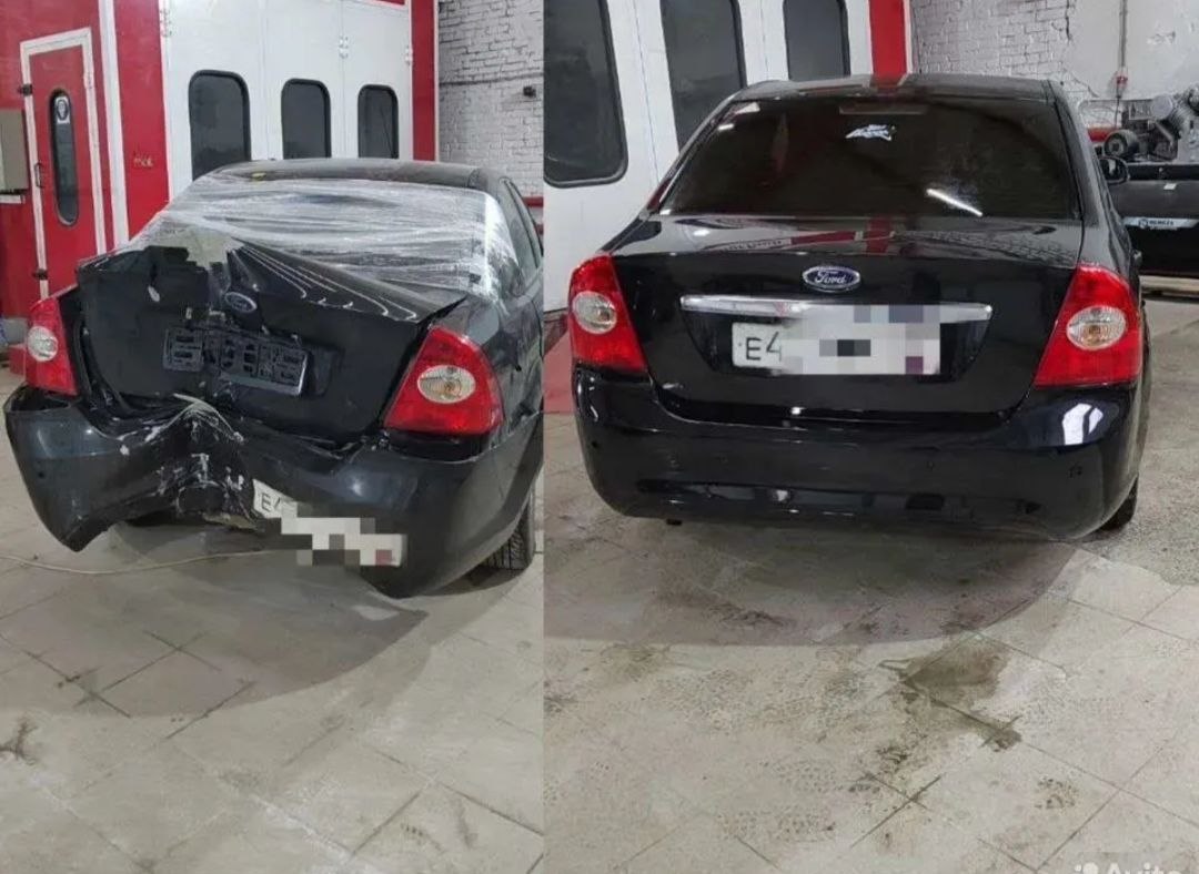 Ford Focus до и после кузовного ремонта